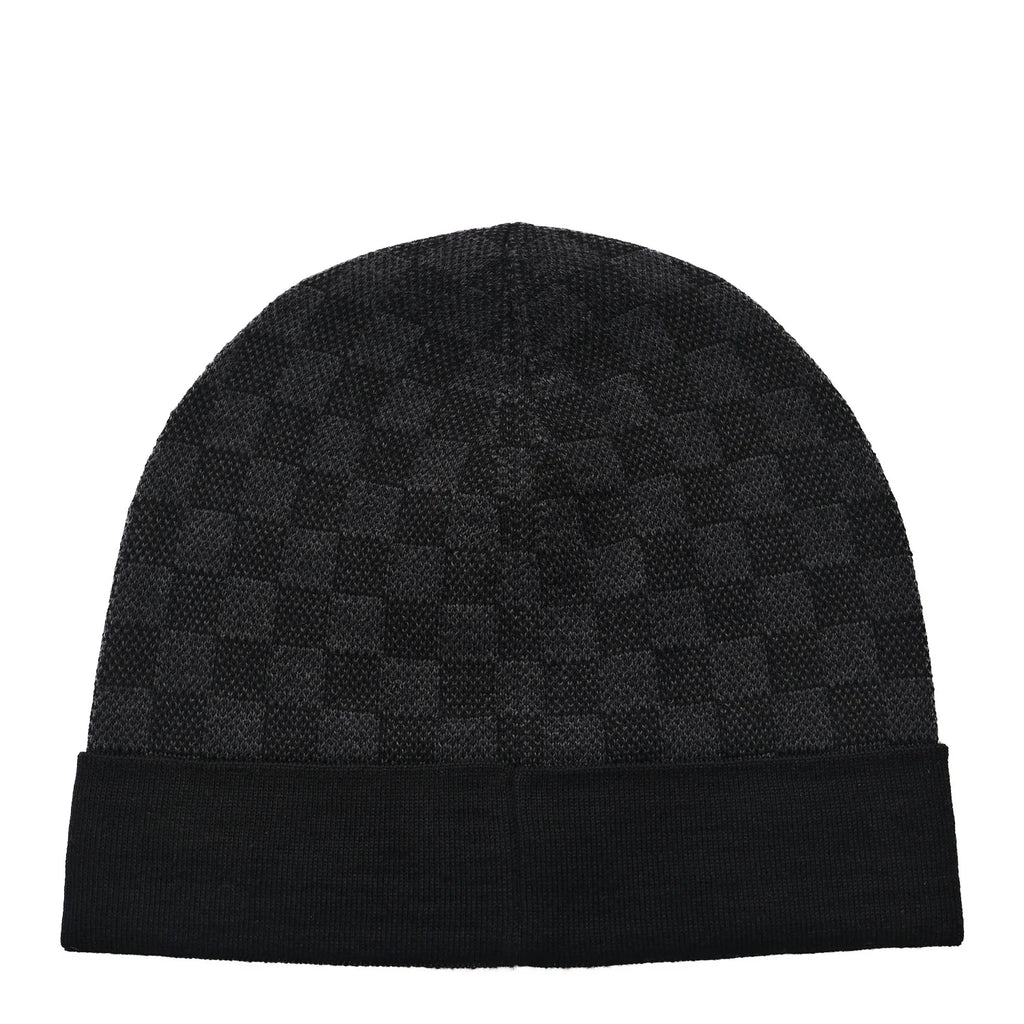 Louis Vuitton Wool Bonnet Petit Damier Graphite Beanie Hat