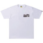 BAPE Stroke Camo Distortion Tee 'White/Black'