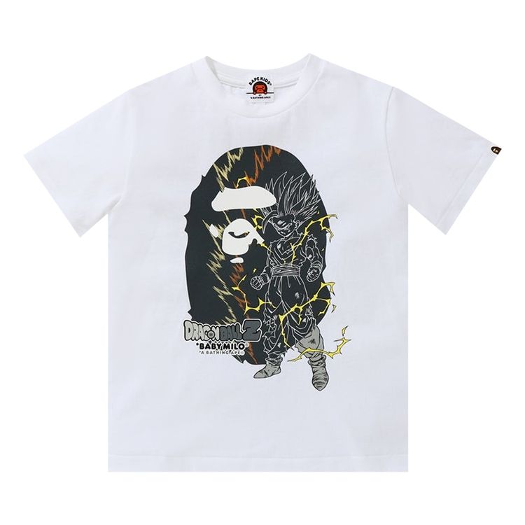 BAPE x Dragon Ball Z Son Gohan Big Ape Head Tee 'White'