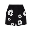 DENIM TEARS THE COTTON WREATH BLACK SHORTS