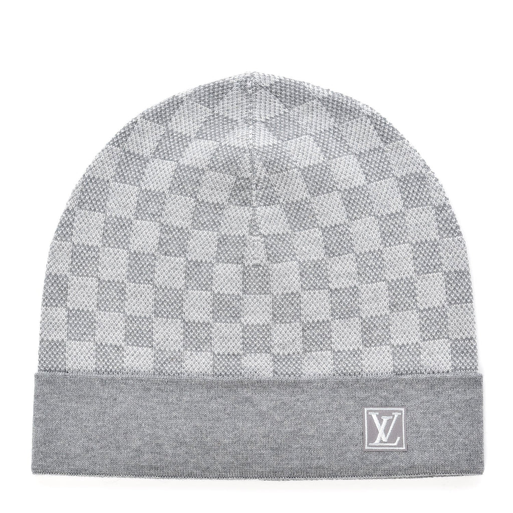 Louis Vuitton Wool Bonnet Petit Damier Graphite Beanie Hat