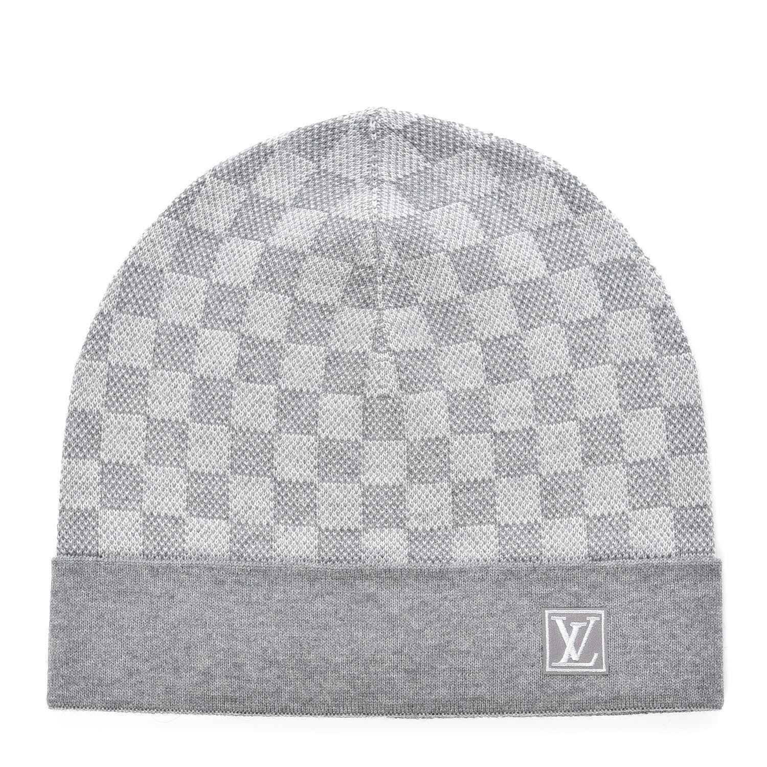 Louis Vuitton Wool Bonnet Petit Damier Graphite Beanie Hat
