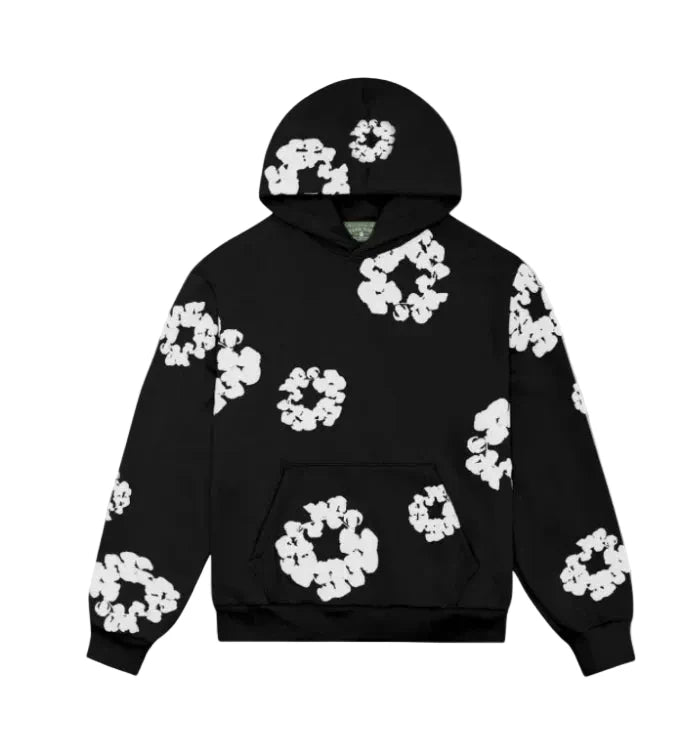 DENIM TEARS THE COTTON WREATH BLACK HOODIE