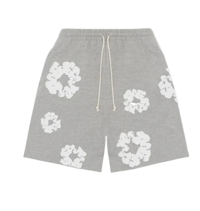 DENIM TEARS THE COTTON WREATH GREY SHORTS