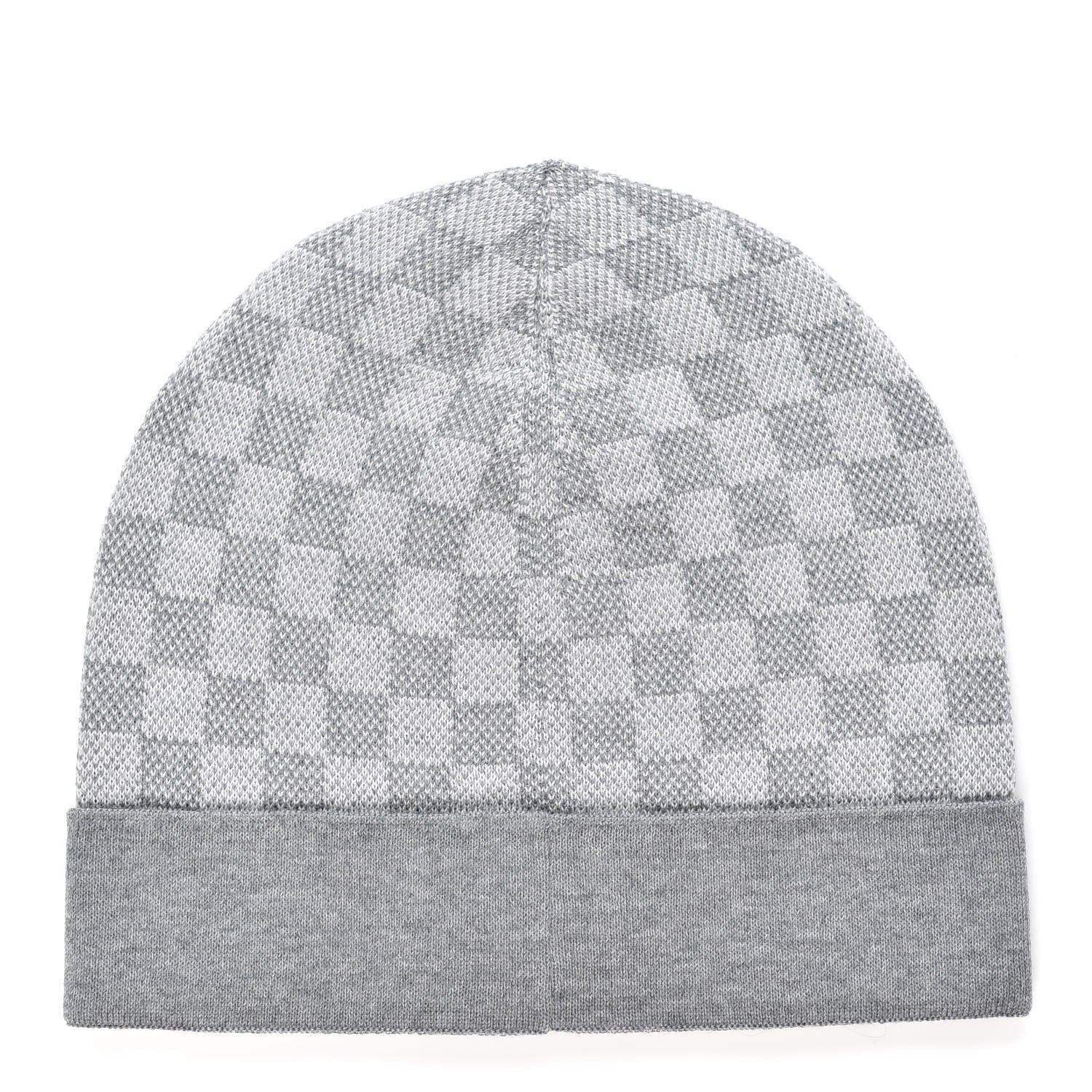 Louis Vuitton Wool Bonnet Petit Damier Graphite Beanie Hat