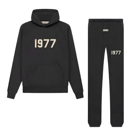 Fear Of God Essentials SS22 Black 1977 Iron Tracksuit