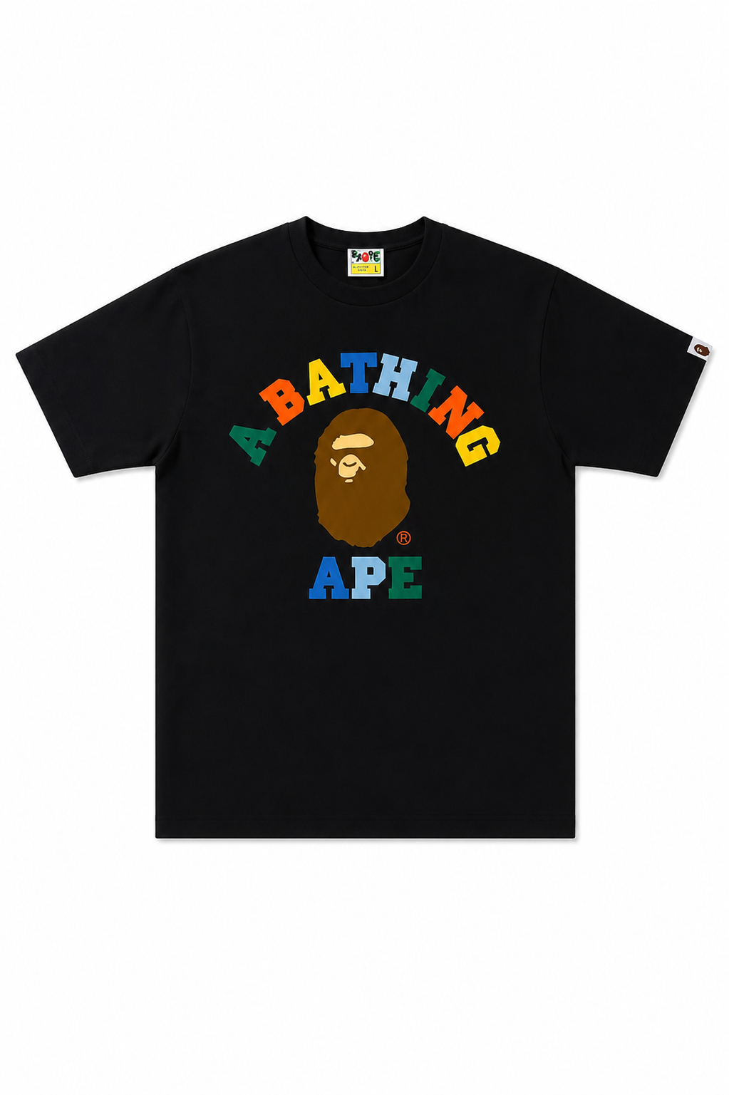 BAPE Colors College Tee 'Black'