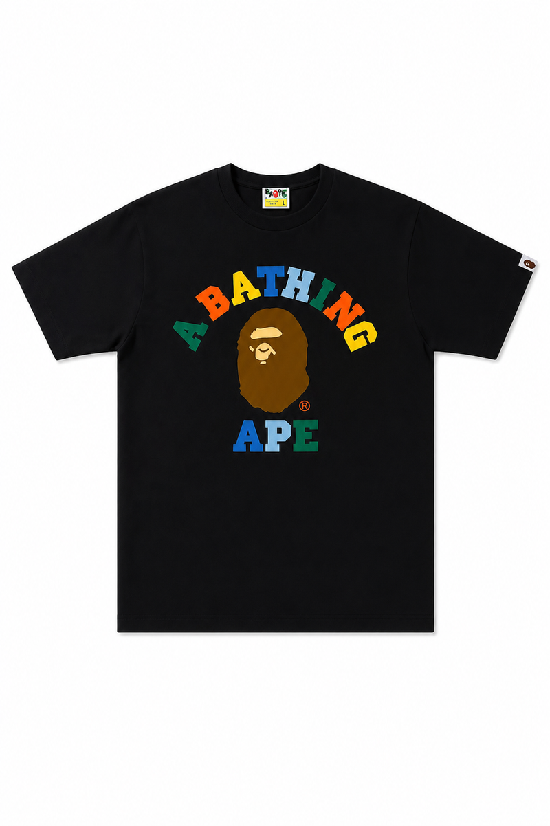 BAPE Colors College Tee 'Black'