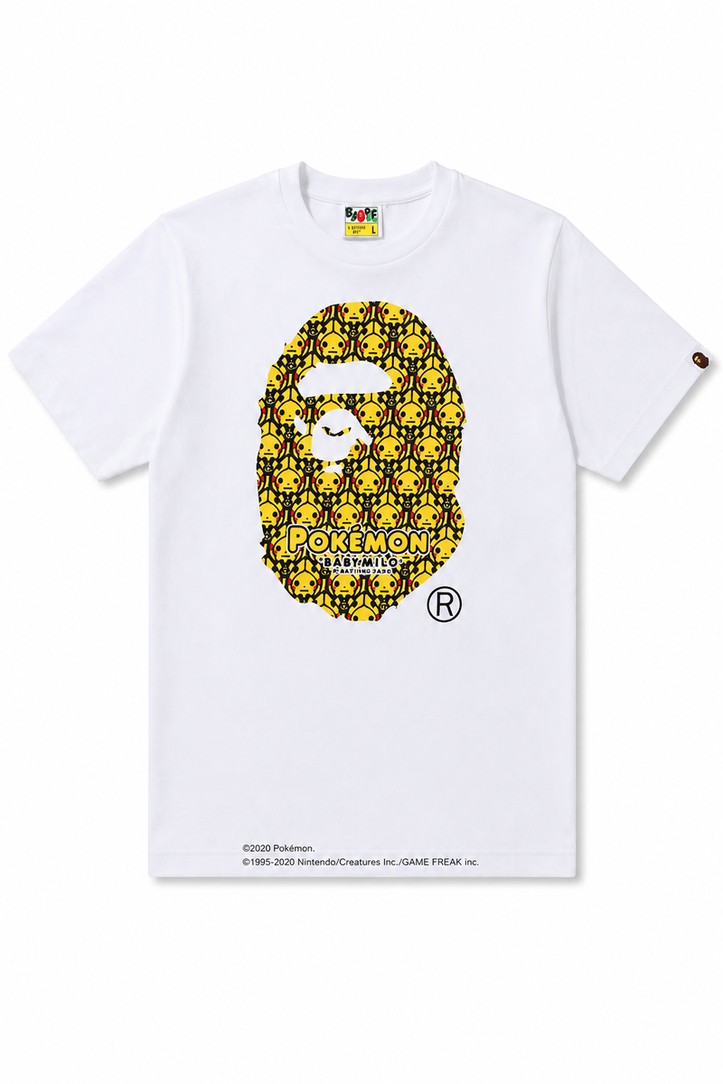 BAPE x Pokemon Ape head Tee #1 White