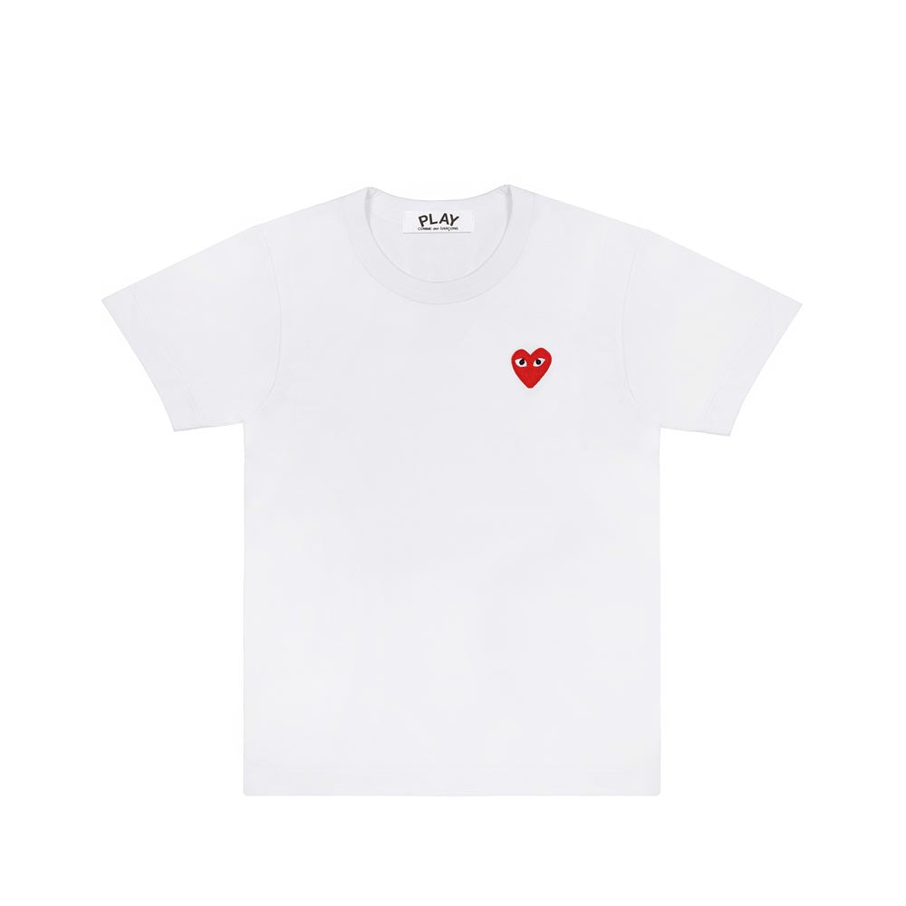 Comme des Garçons PLAY RED HEART T-SHIRT, White
