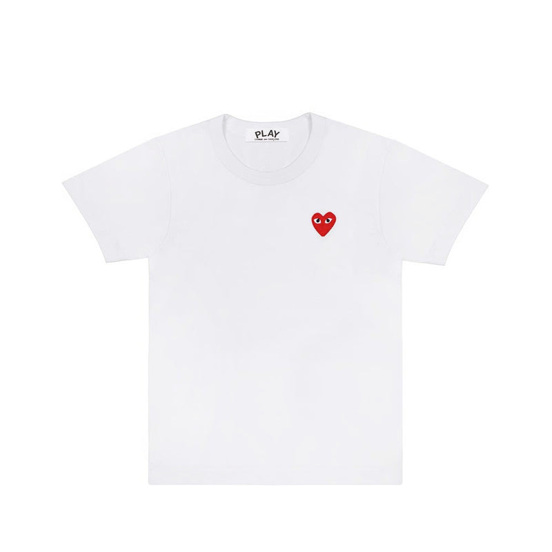 Comme des Garçons PLAY RED HEART T-SHIRT, White