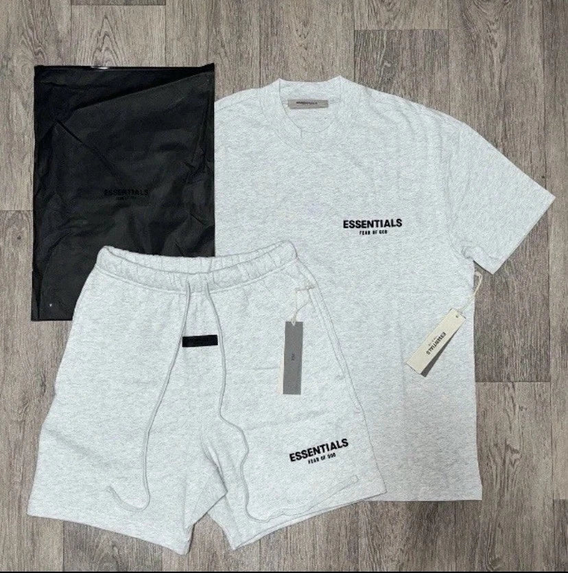 Fear of God Essentials SS22 Stretch Limo Shorts Set - Light Oatmeal Edition